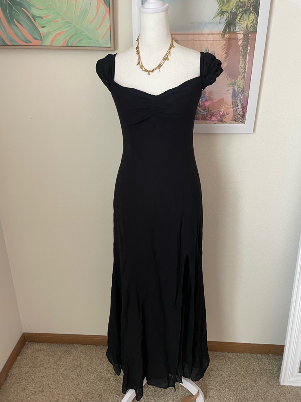 Reformation Ember Dress in Black Size 4 New